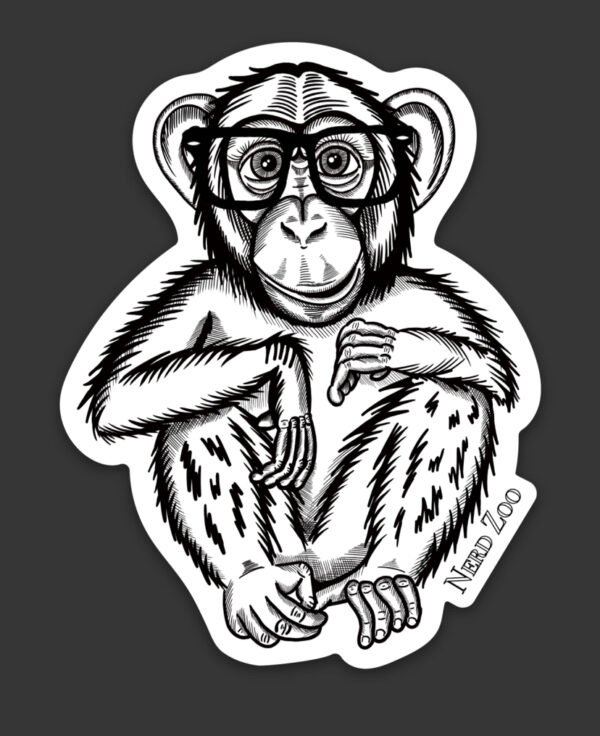 Monkey Nerd Sticker