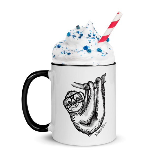 Sloth Nerd Mug with splash of color - Image 2