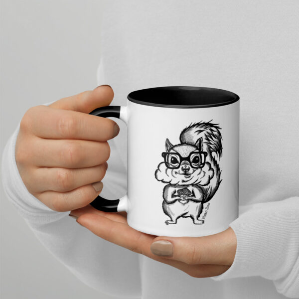 Squirrel Nerd Mug with Splash of Color - Image 2