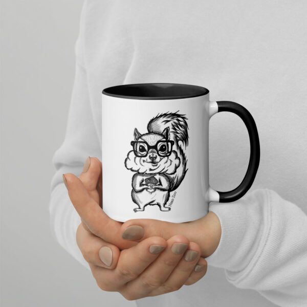 Squirrel Nerd Mug with Splash of Color - Image 3