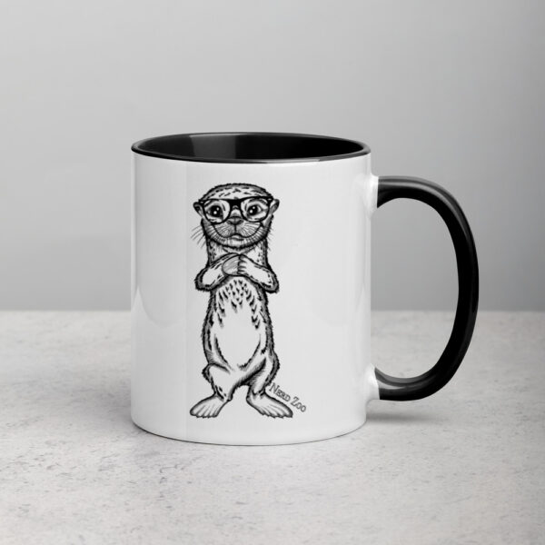 Sea Otter Nerd Mug with splash of color - Image 2