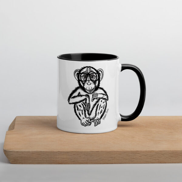 Monkey Nerd Mug with splash of color - Image 4