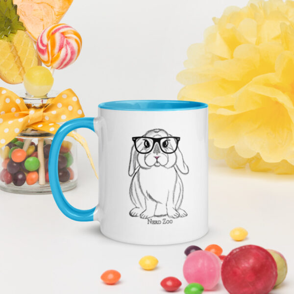 Bunny Nerd Mug with splash of color - Image 11