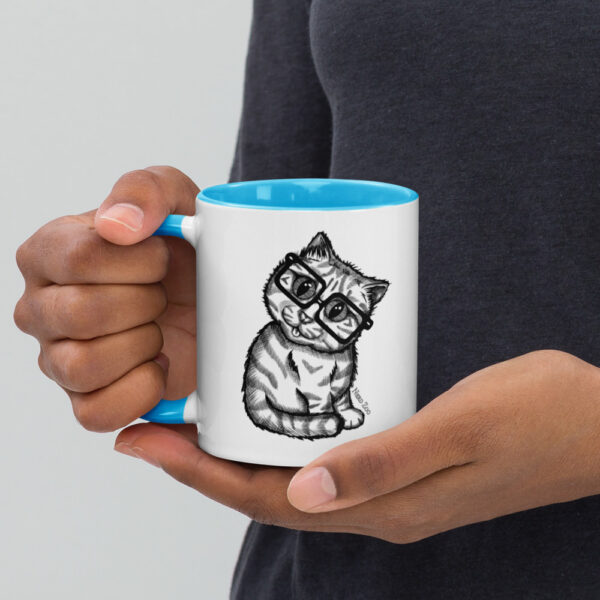 Cat Nerd Mug with splash of color - Image 9