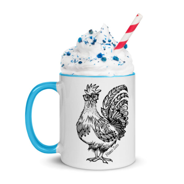 Chicken Nerd mug with splash of color - Image 8