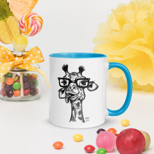 Giraffe Nerd Mug with splash of color - Image 11