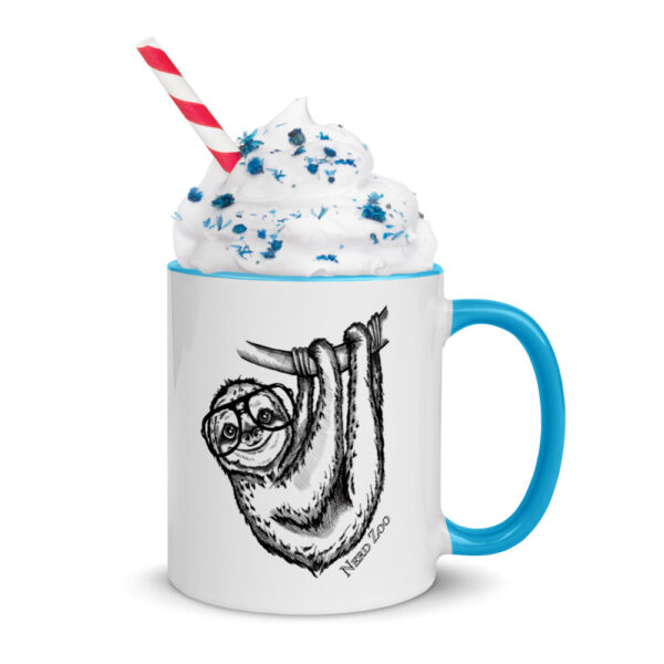 Sloth Nerd Mug with splash of color - Image 8