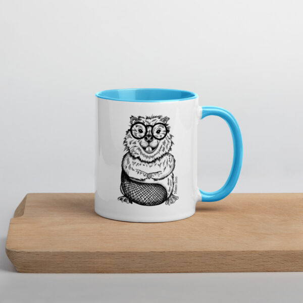 Beaver Nerd Mug with splash of color - Image 12