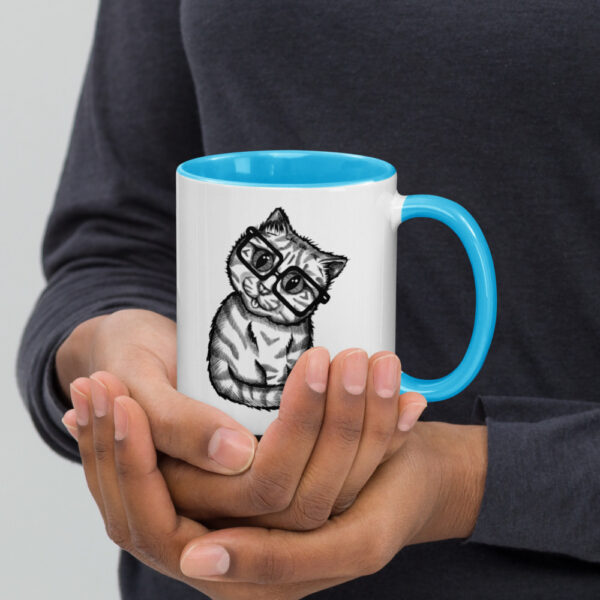 Cat Nerd Mug with splash of color - Image 8