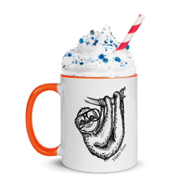 Sloth Nerd Mug with splash of color - Image 6