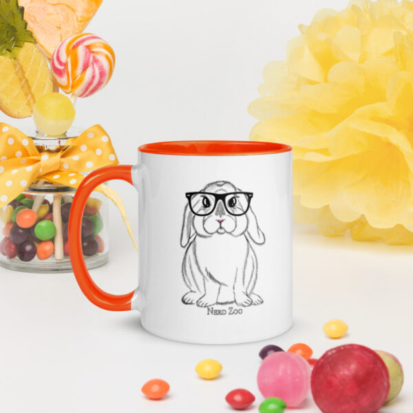 Bunny Nerd Mug with splash of color - Image 8