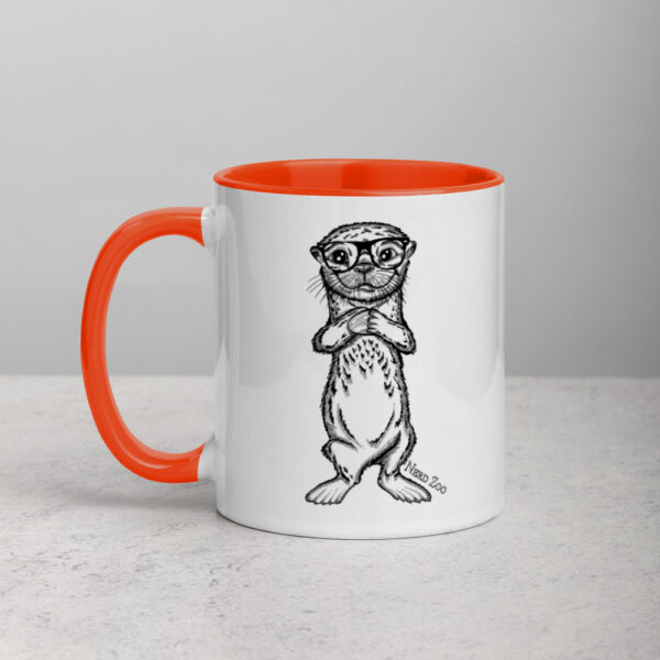 Sea Otter Nerd Mug with splash of color - Image 5