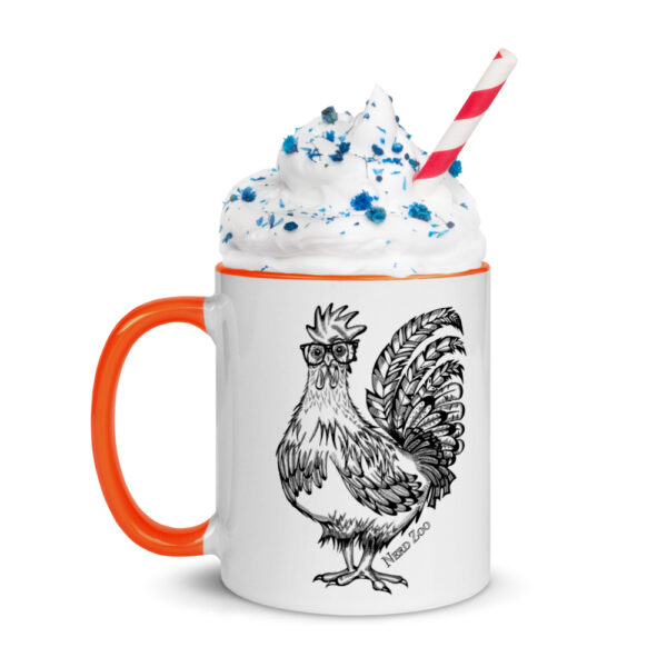 Chicken Nerd mug with splash of color - Image 6