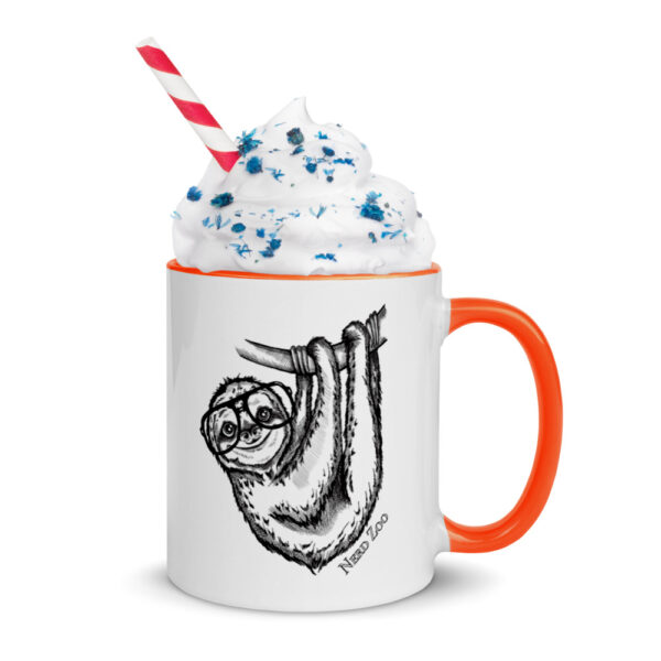 Sloth Nerd Mug with splash of color - Image 7