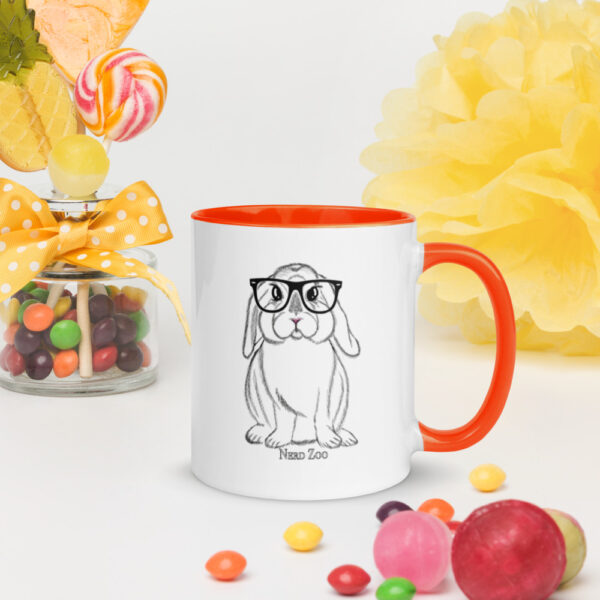 Bunny Nerd Mug with splash of color - Image 9