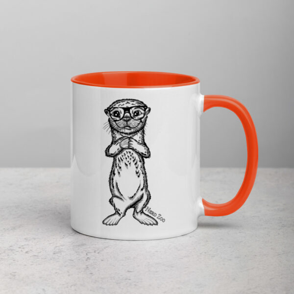 Sea Otter Nerd Mug with splash of color - Image 6