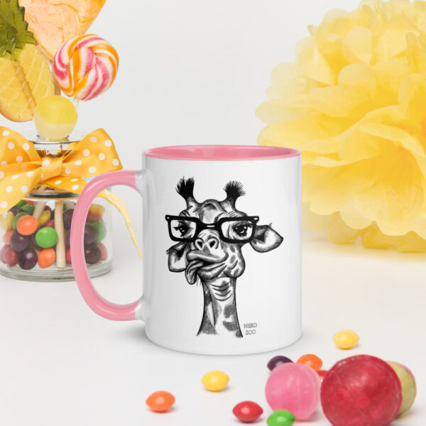 Giraffe Nerd Mug with splash of color - Image 13