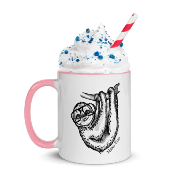 Sloth Nerd Mug with splash of color - Image 9