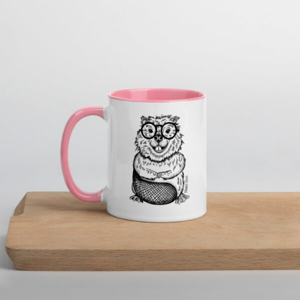 Beaver Nerd Mug with splash of color - Image 14