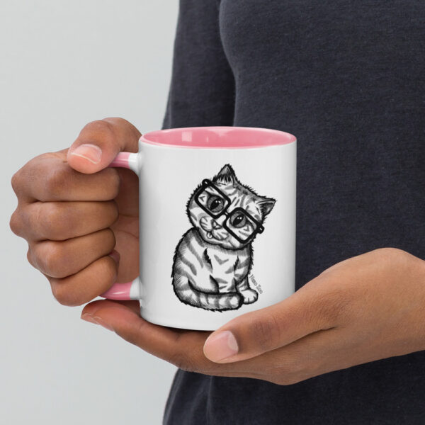 Cat Nerd Mug with splash of color - Image 11