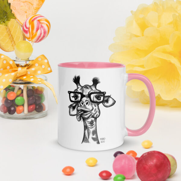 Giraffe Nerd Mug with splash of color - Image 14