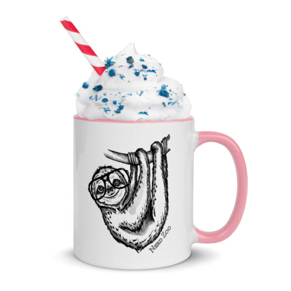 Sloth Nerd Mug with splash of color - Image 10