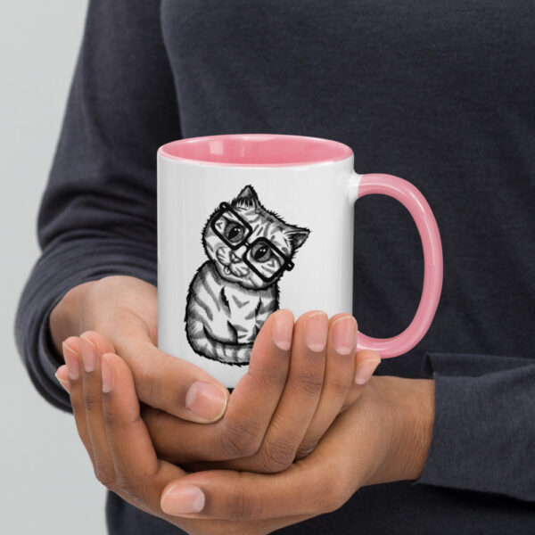 Cat Nerd Mug with splash of color - Image 10