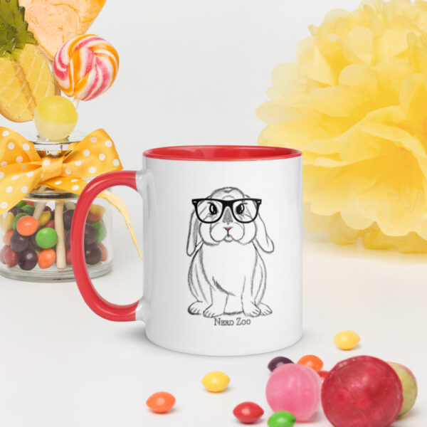 Bunny Nerd Mug with splash of color - Image 5