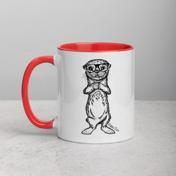 Sea Otter Nerd Mug with splash of color - Image 3