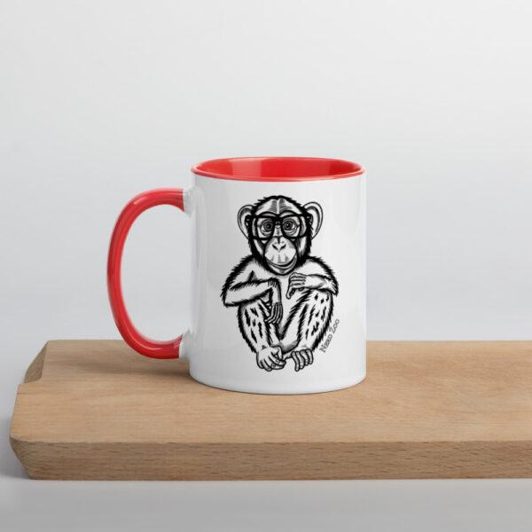 Monkey Nerd Mug with splash of color - Image 6