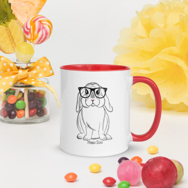 Bunny Nerd Mug with splash of color - Image 6