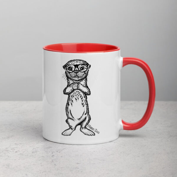 Sea Otter Nerd Mug with splash of color - Image 4