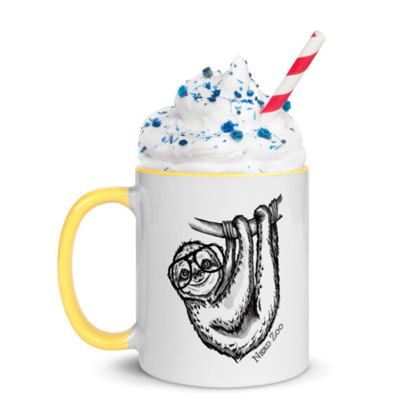 Sloth Nerd Mug with splash of color - Image 11