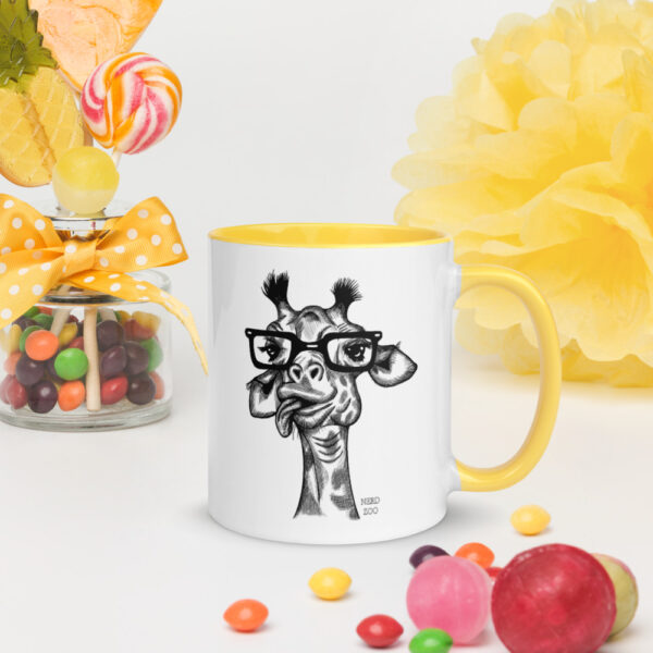 Giraffe Nerd Mug with splash of color - Image 17