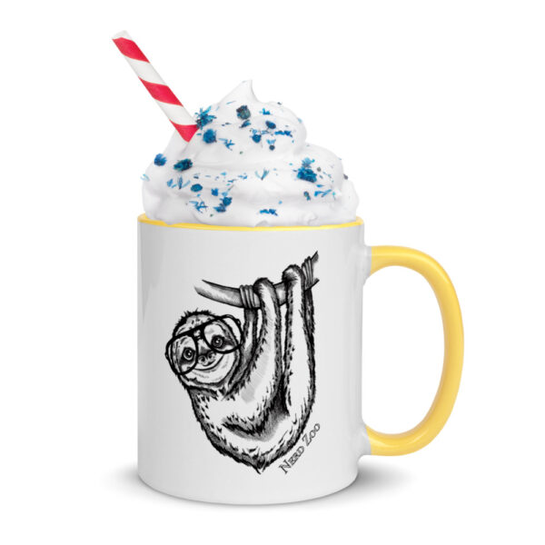 Sloth Nerd Mug with splash of color - Image 12